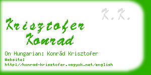 krisztofer konrad business card
