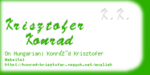 krisztofer konrad business card